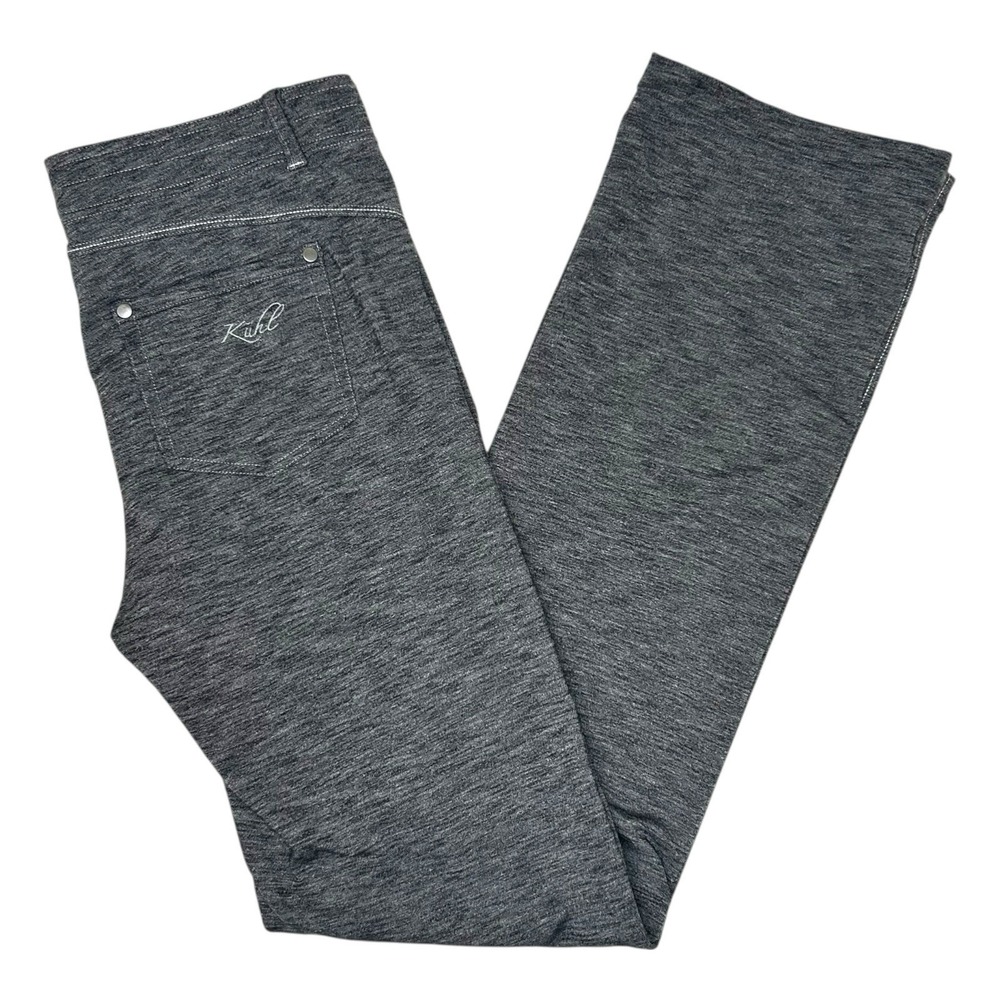 Kuhl Mova Straight Leg Pants Stretch Women's 10 Reg Pull On Heather Grey Hiking - Picture 2 of 11